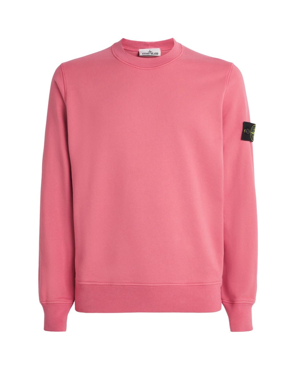 Stone Island Pink Cotton Compass Logo Sweatshirt for men