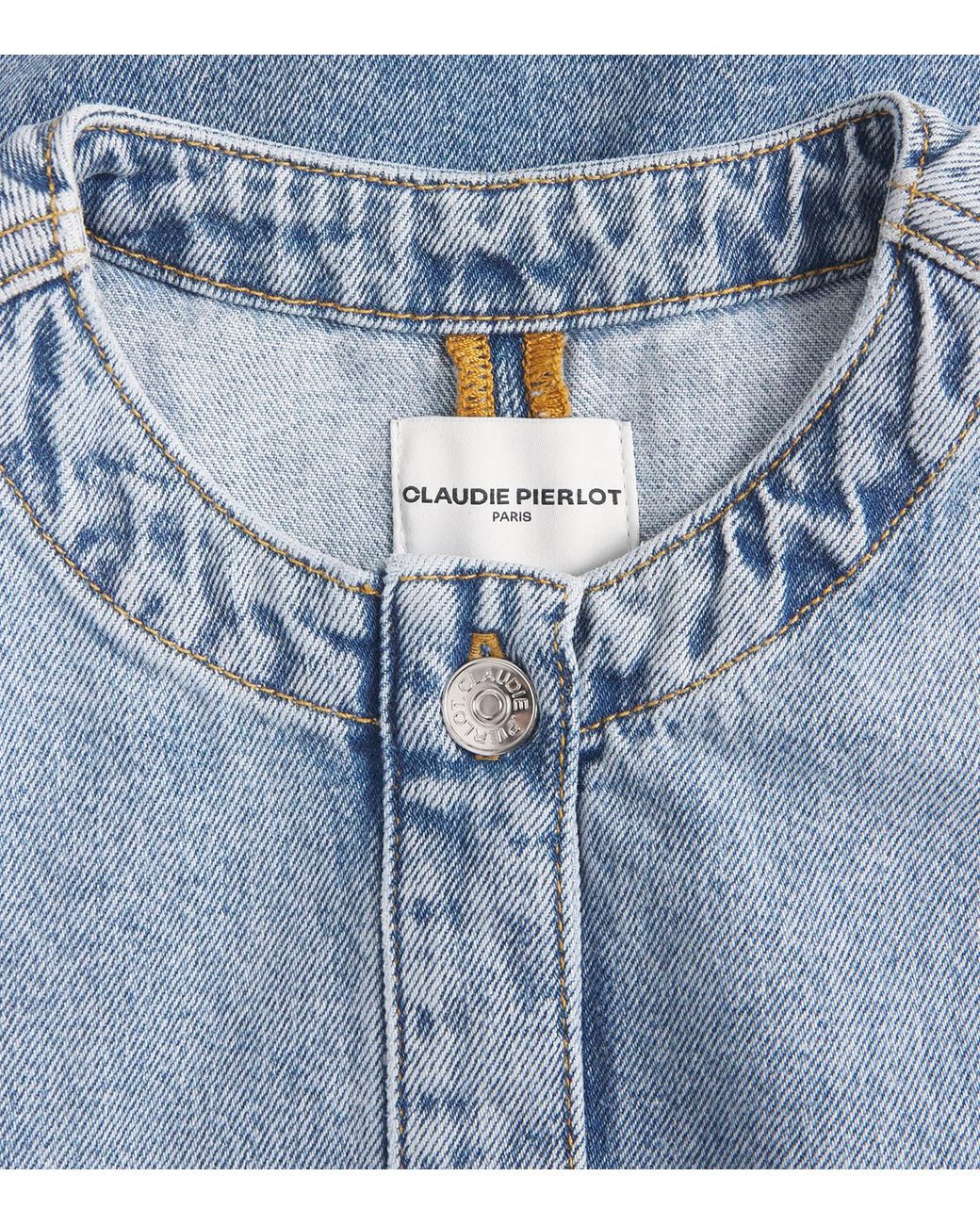 Claudie Pierlot Blue Denim Flared Mini Dress