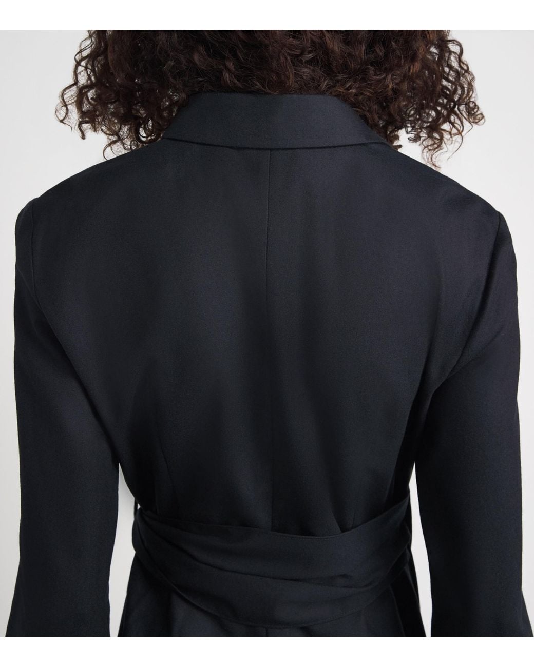 Lafayette 148 New York Blue Cotton Tie-Front Midi Shirt Dress