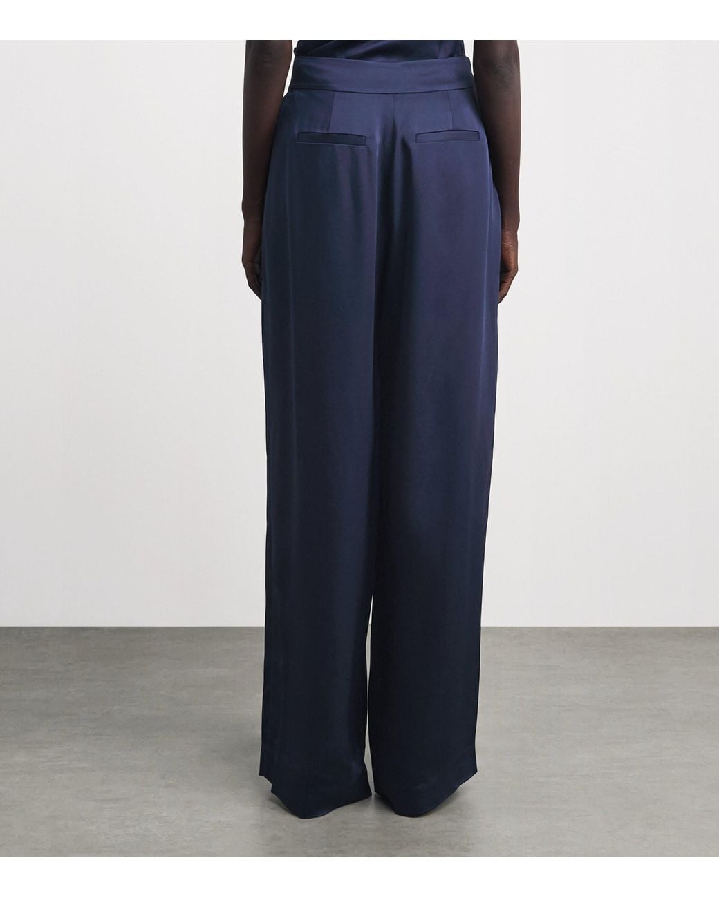 Jonathan Simkhai Blue Satin Kyra Trousers