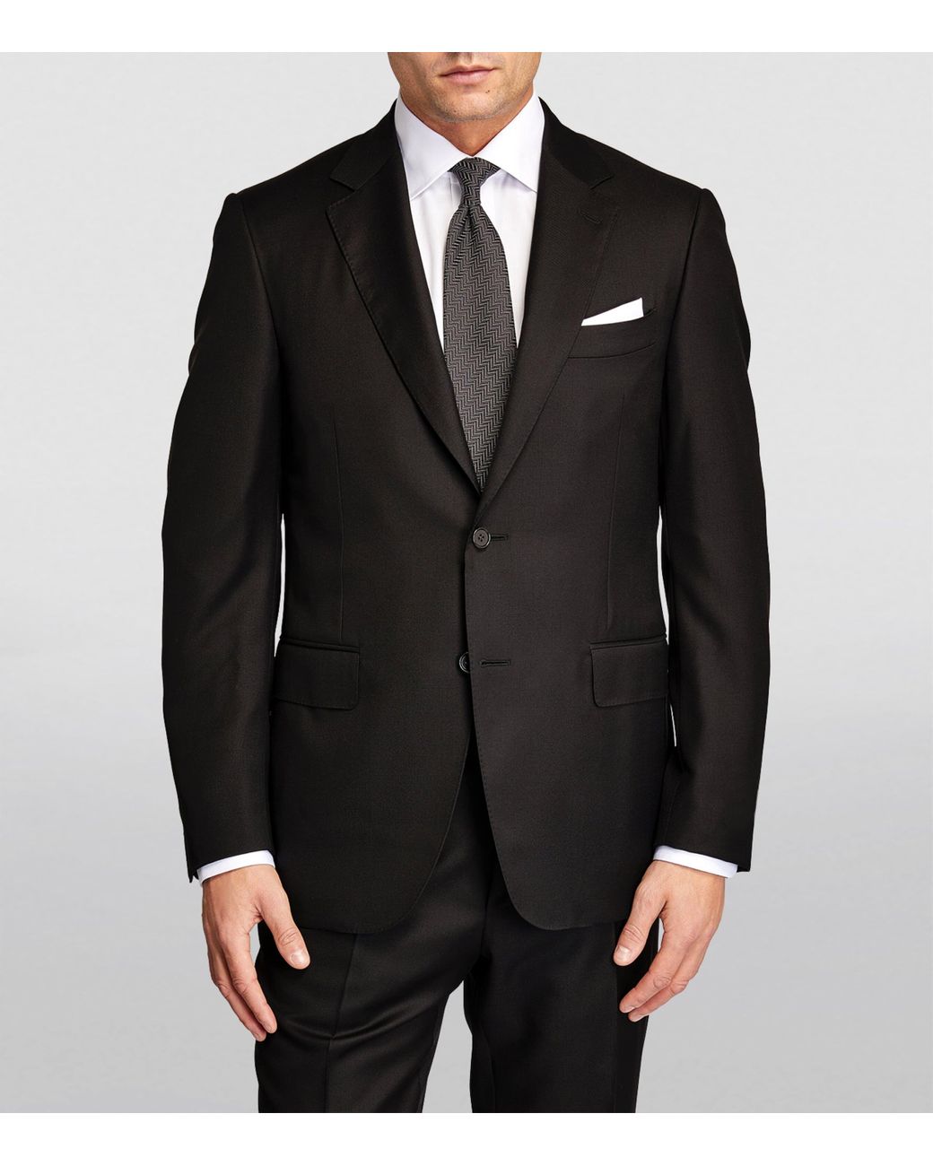 Canali Black Wool 2-Piece Suit for men