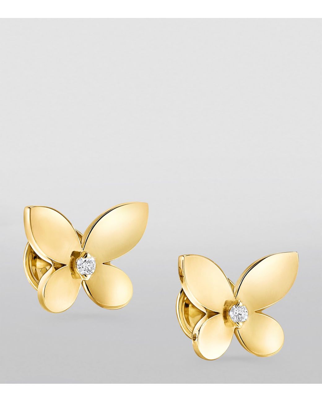 Graff Metallic Mini And Diamond Butterfly Earrings