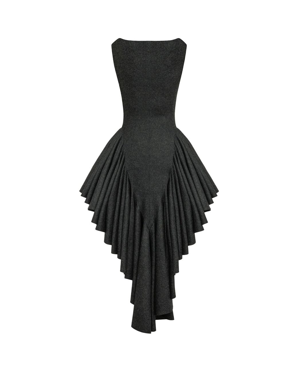 Alaïa Black Wool Felt Triangle Mini Dress