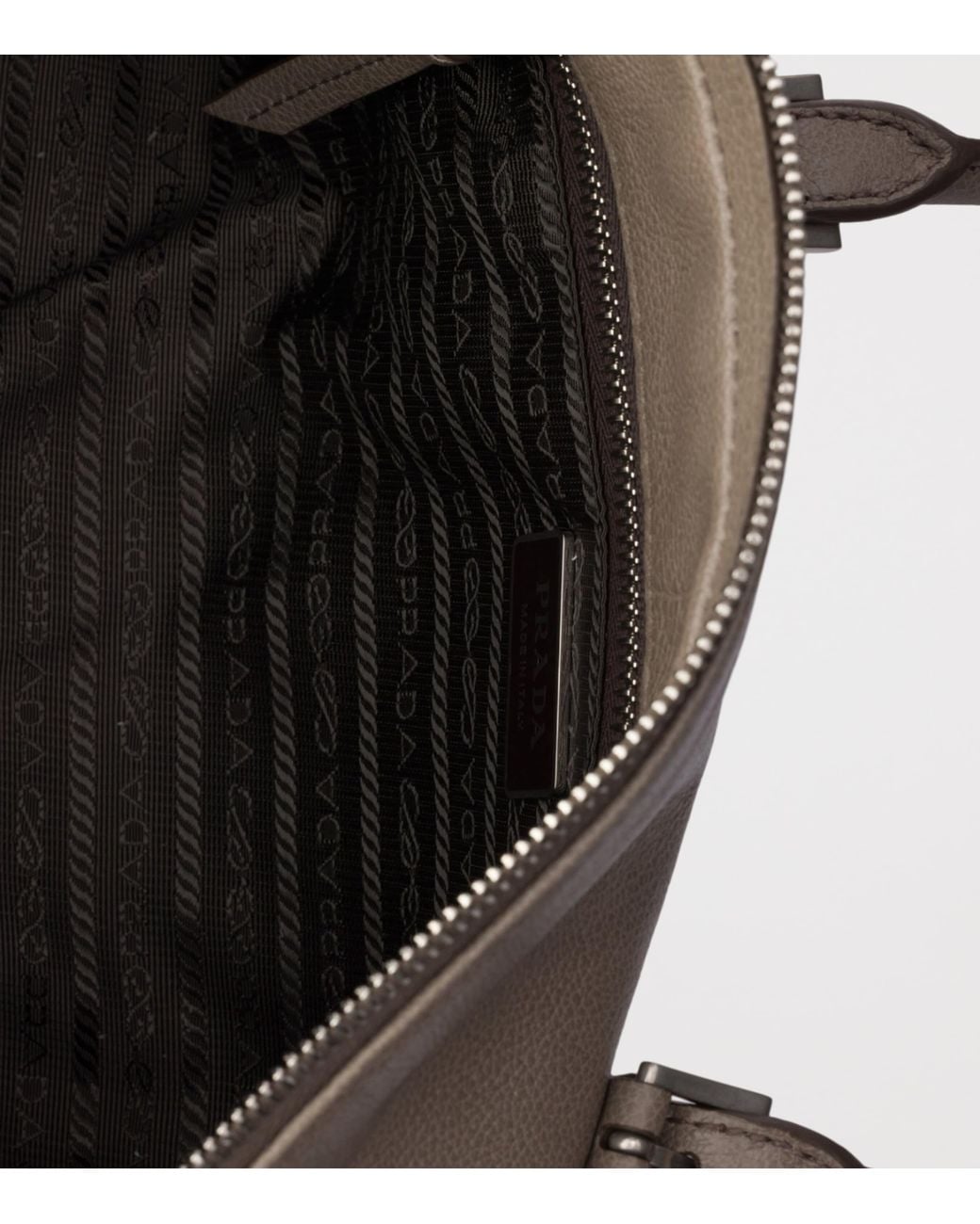 Prada Brown Medium Leather Bonnie Top-Handle Bag
