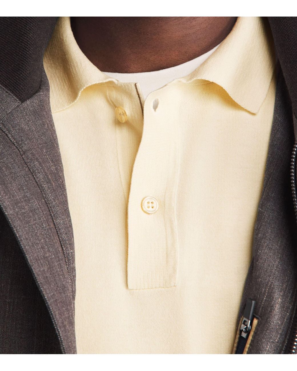 Paul & Shark White Silk-Cotton Polo Shirt for men