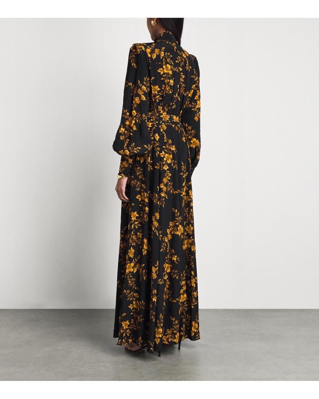 Rebecca Vallance Black Silk Maxi Dress