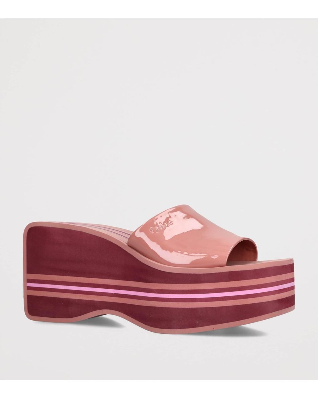 Chloé Red Swimming Cool Wedge Sandals 90