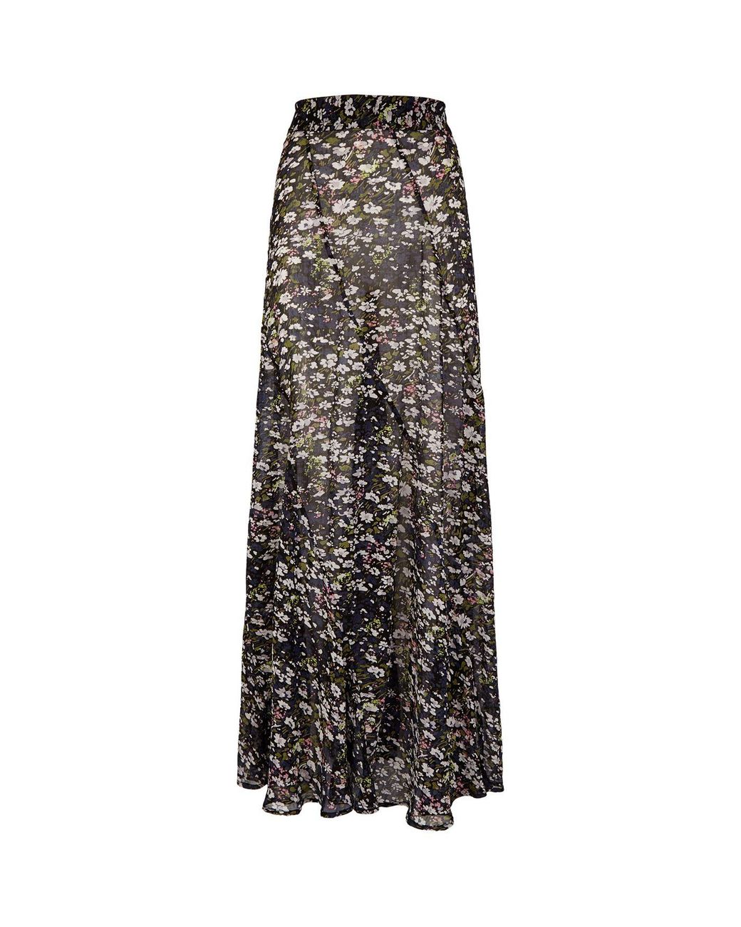 Ganni Floral Print Georgette Maxi Skirt in Black - Save 16% - Lyst