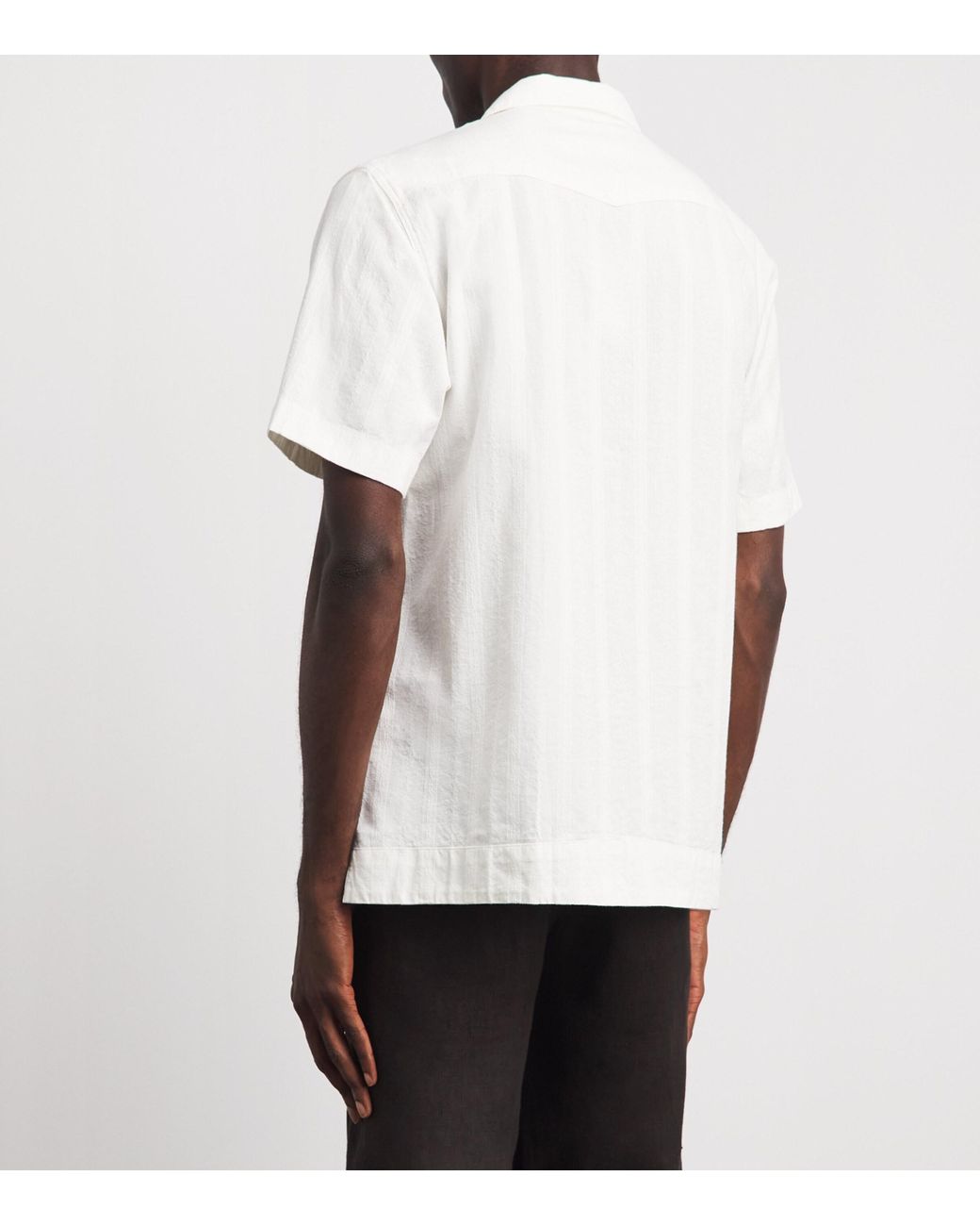 Oliver Spencer White Cotton Cuban Shirt for men