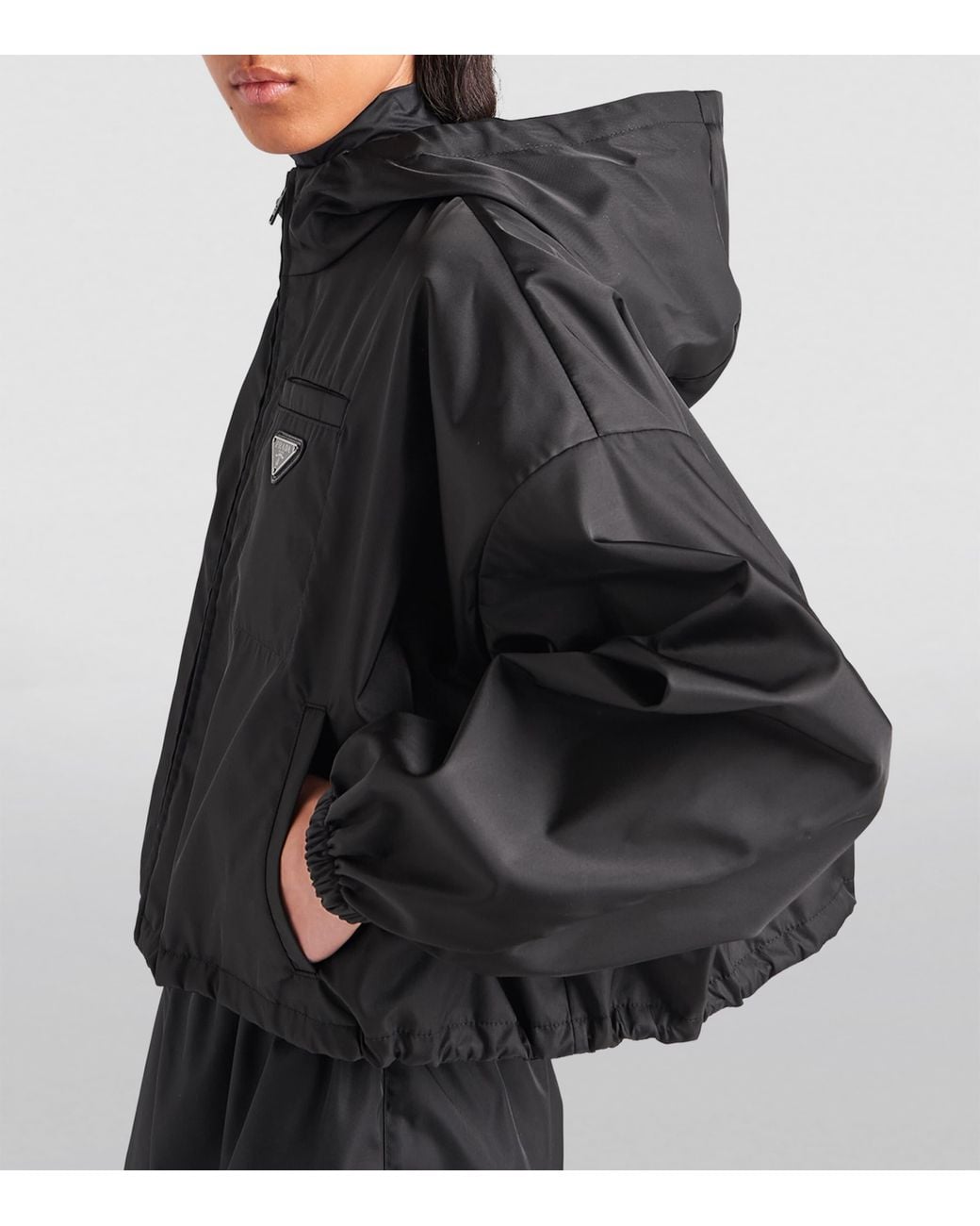 Prada Black Re-Nylon Cropped Jacket
