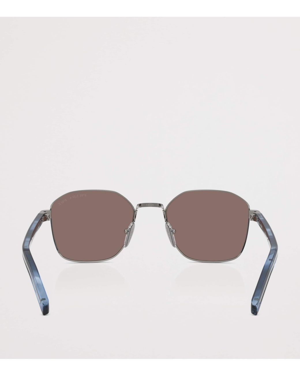 Prada Brown Metal Geometric Sunglasses for men