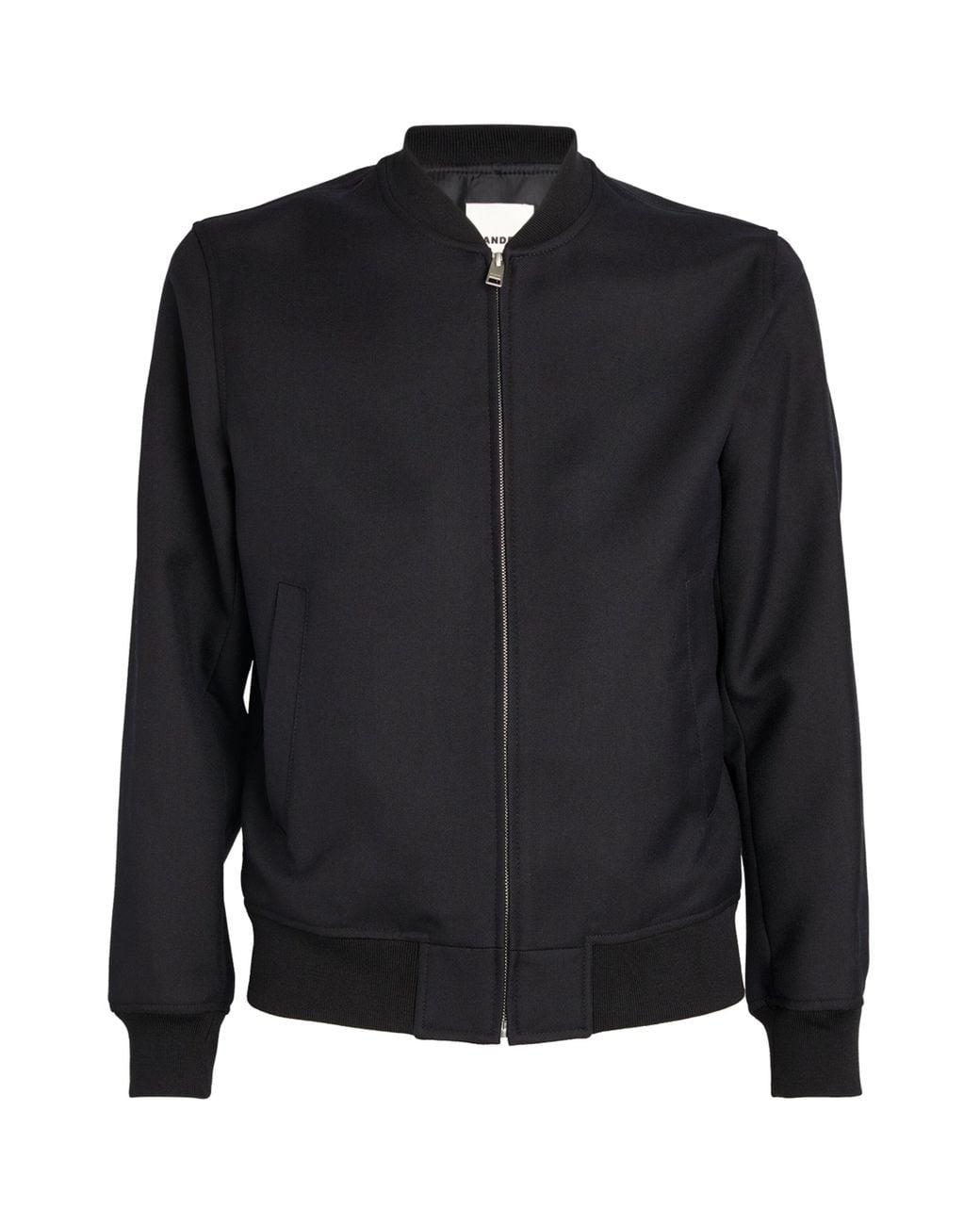 Sandro Black Zip-Up Bomber Jacket for men