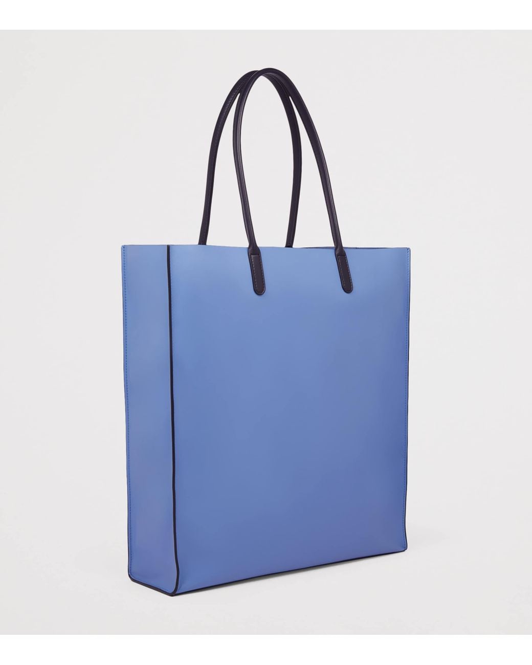 Smythson Blue Mini Leather Kingly Tote Bag