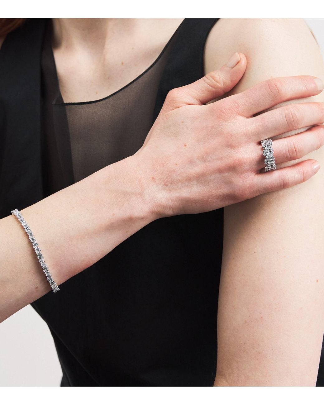 Suzanne Kalan White And Diamond Classic Tennis Bracelet