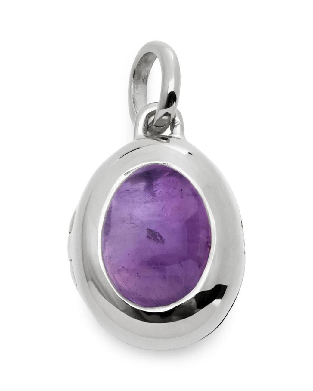 Monica Vinader Purple Sterling And Amethyst February Birthstone Locket