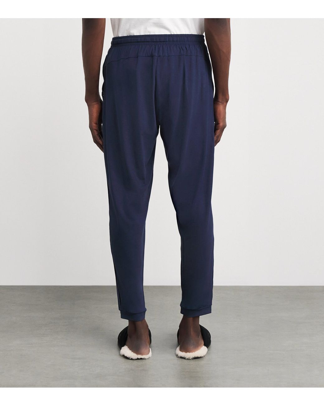 Derek Rose Blue Basel Lounge Trousers for men