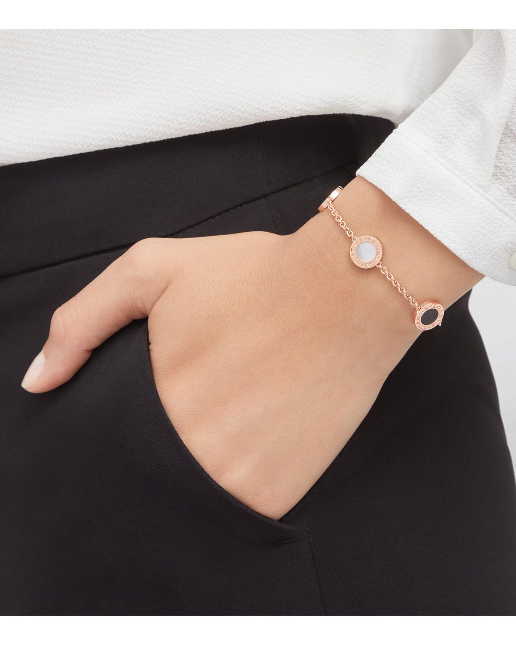 BVLGARI Multicolor Mother-Of-Pearl And Onyx Bracelet