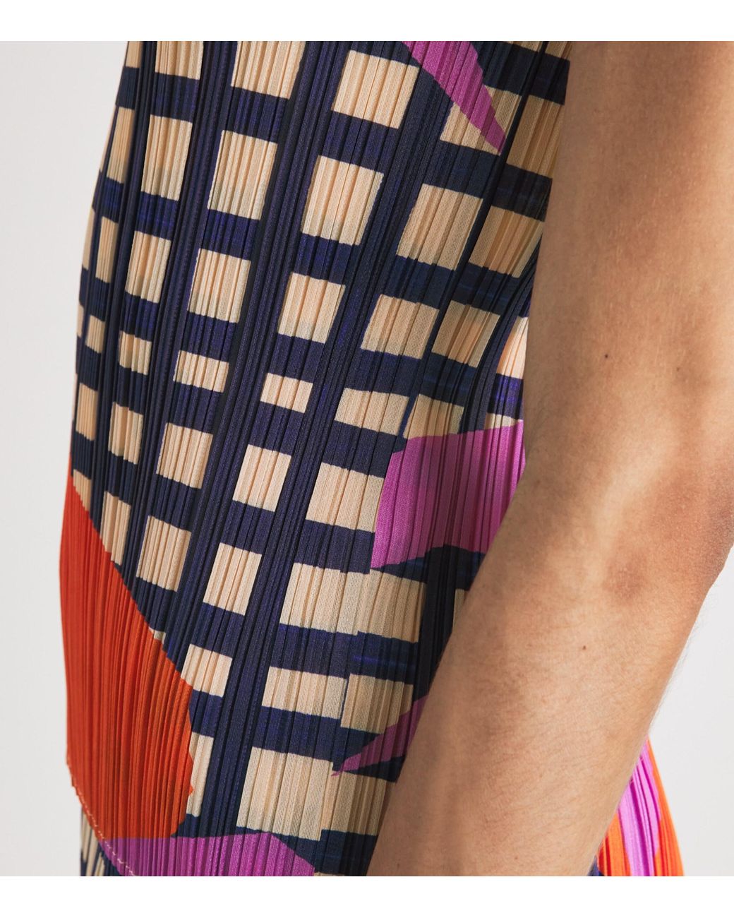Pleats Please Issey Miyake Orange Market Tank Top