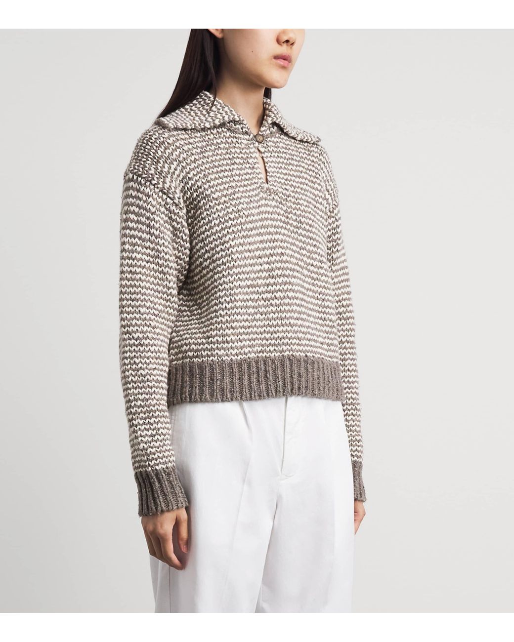Polo Ralph Lauren Gray Cotton-Wool Blend Sweater