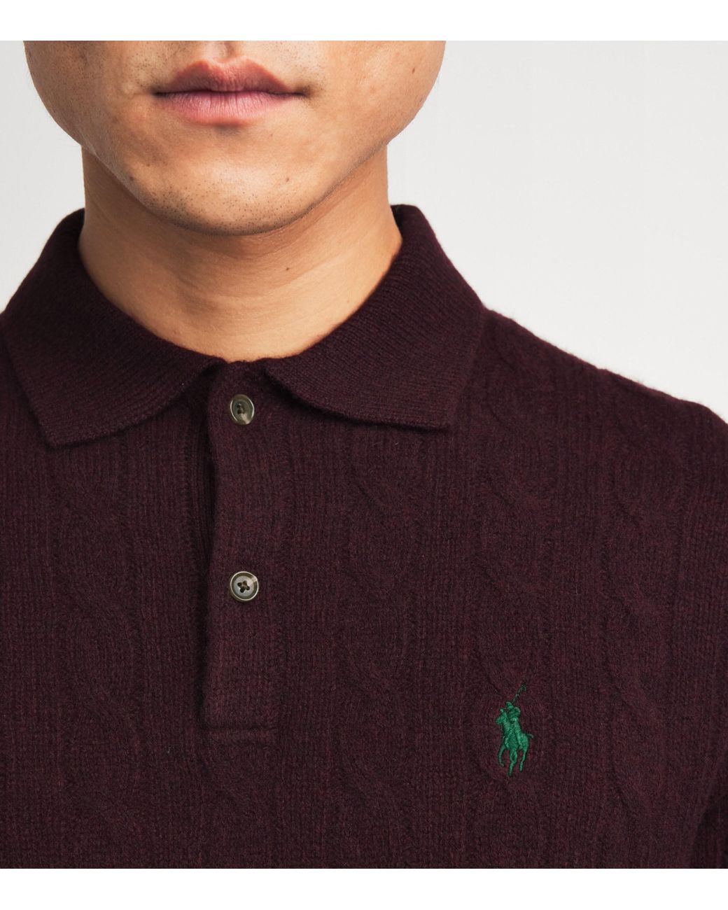 Polo Ralph Lauren Purple Wool-Cashmere Polo Pony Sweater for men