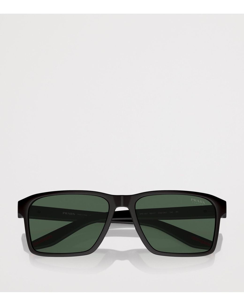 Prada Linea Rossa Green Rectangle Sunglasses for men