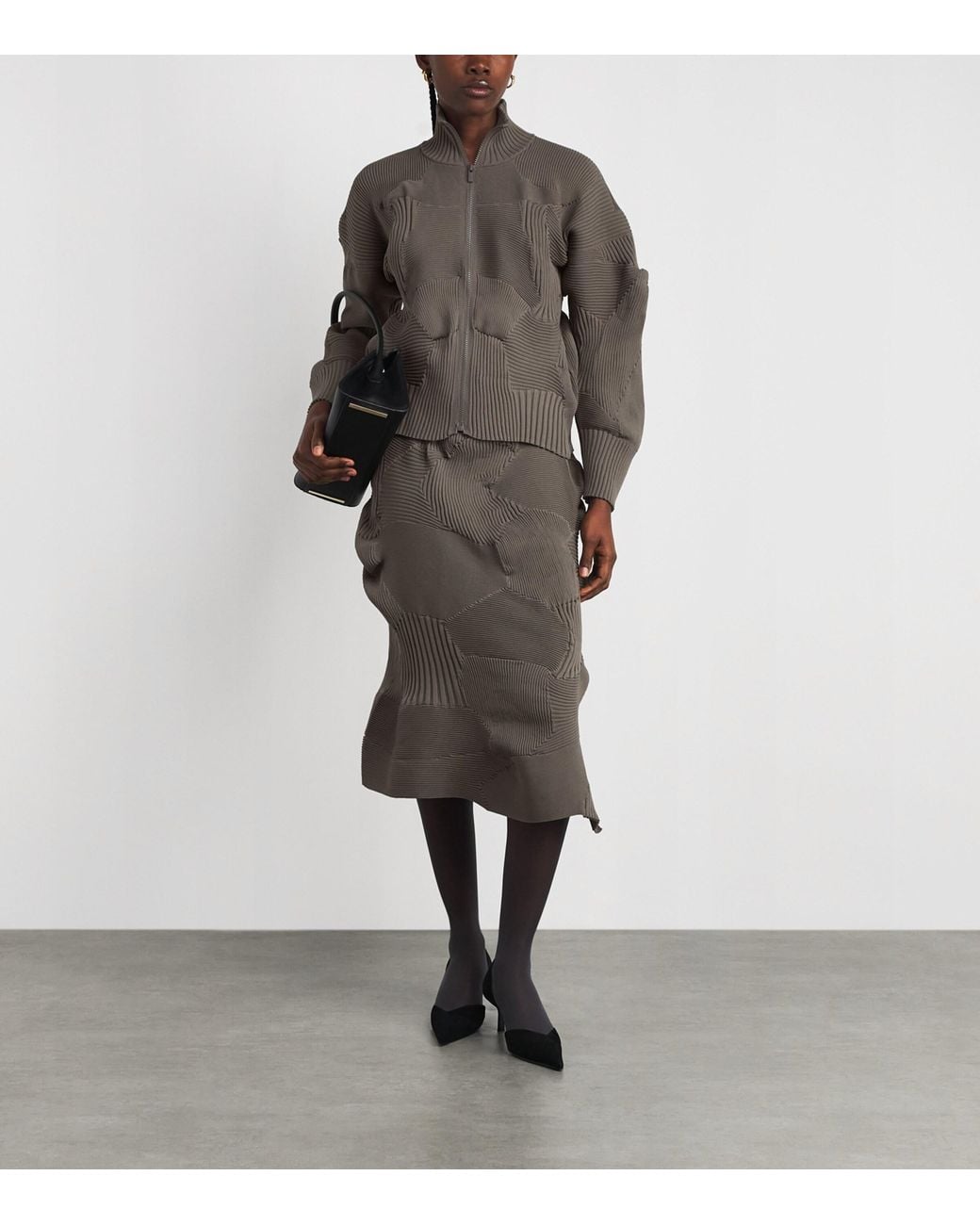 Issey Miyake Gray Kone Kone Knit Jacket