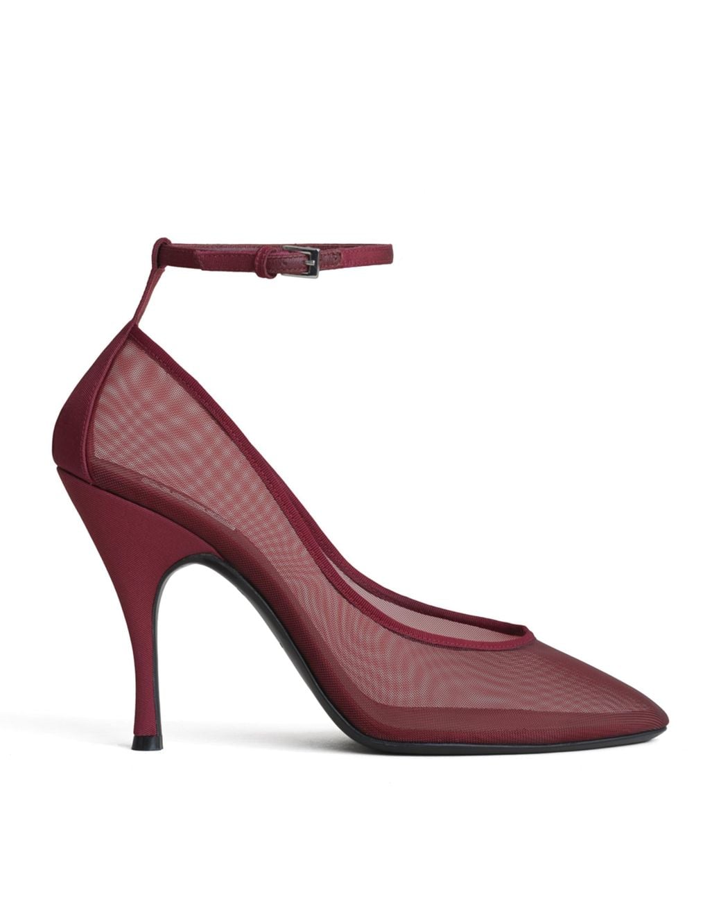 Alaïa Purple Mesh Ankle-Strap Pumps 100