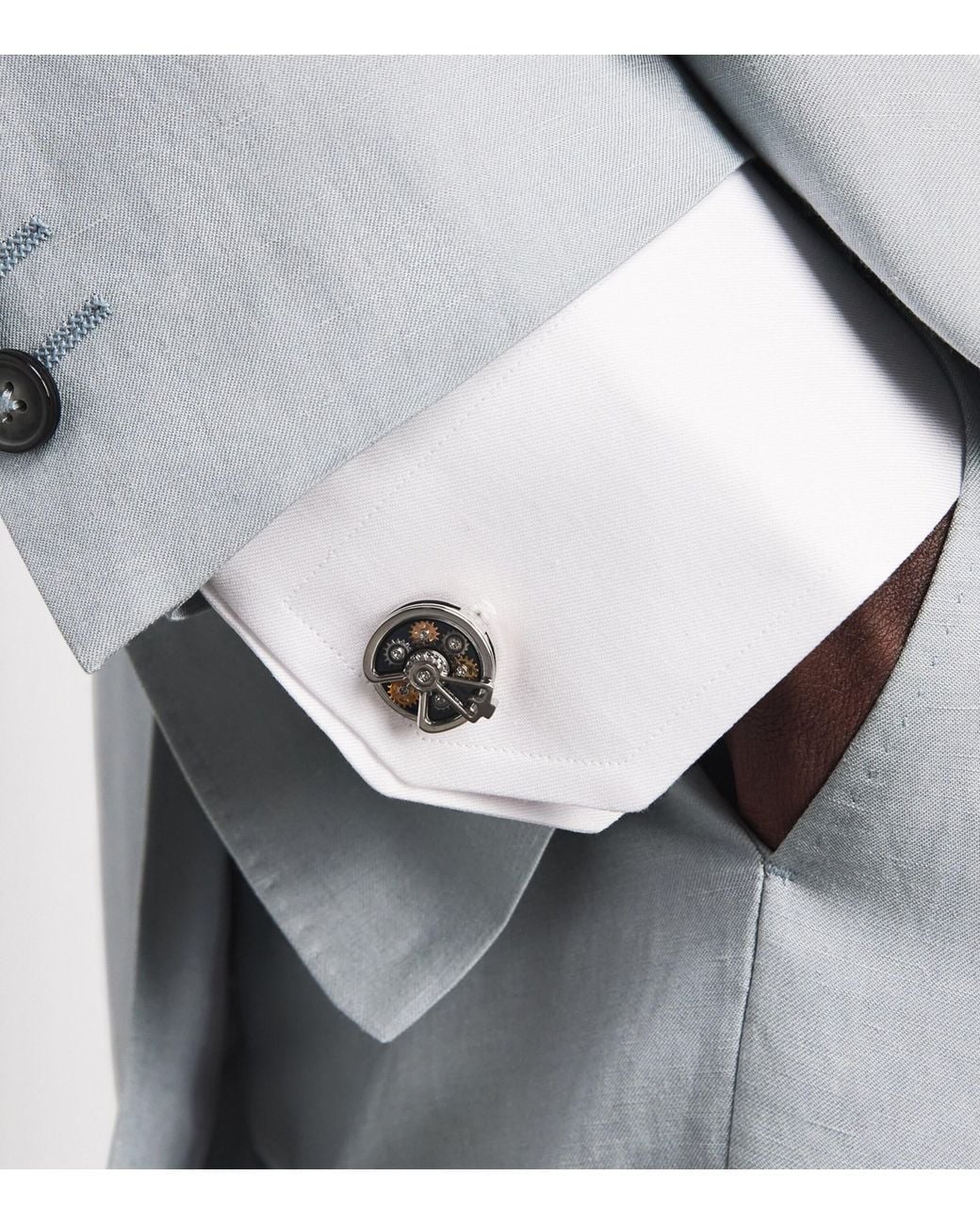 Tateossian Metallic Timone Gear Cufflinks for men