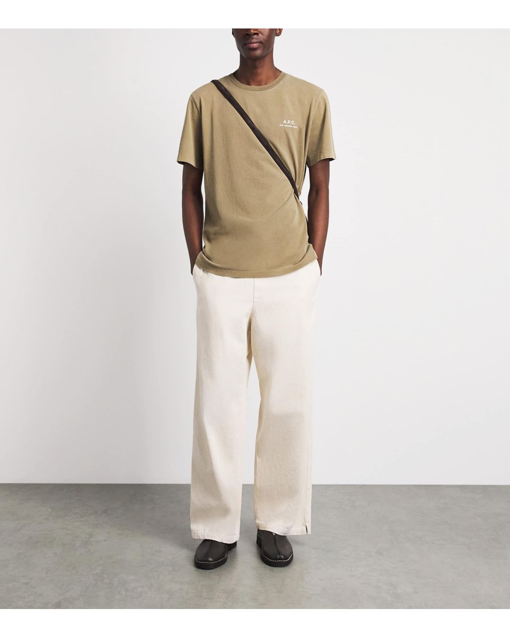 A.P.C. Natural Cotton Logo T-Shirt for men