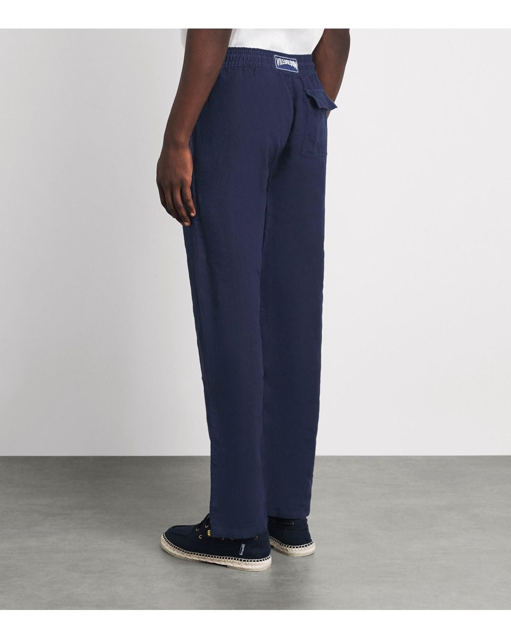 Vilebrequin Blue Linen Drawstring Trousers for men