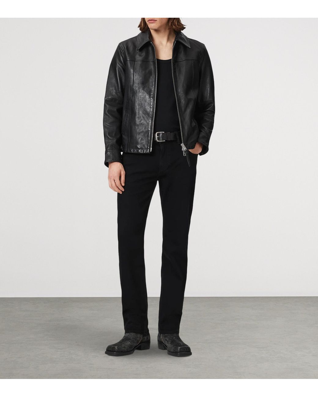 AllSaints Black Sid Comfort Jeans for men