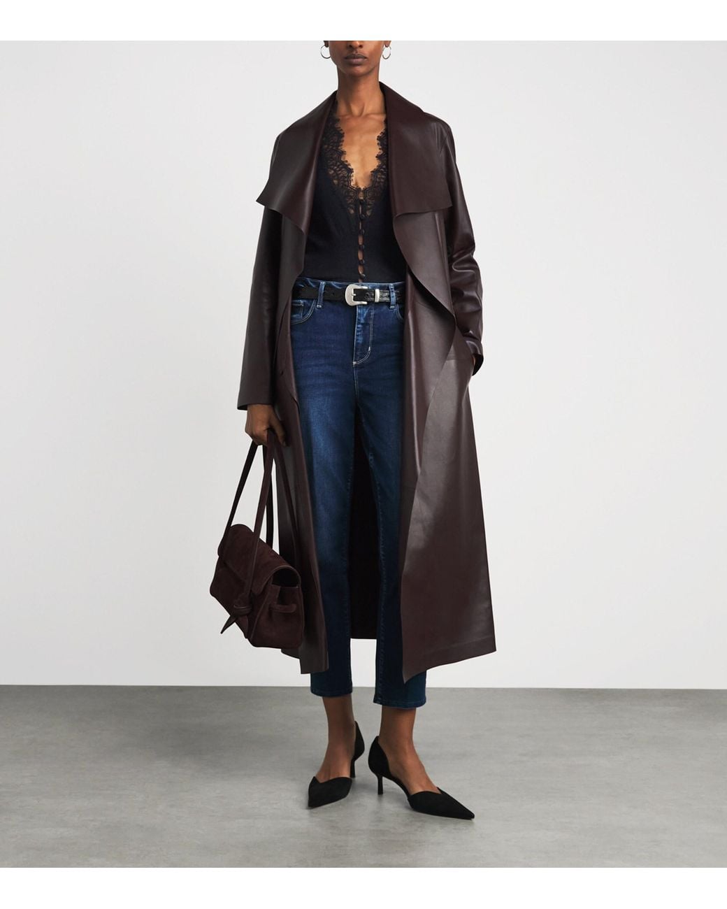 L'Agence Black Lace-Trim Eluna Cardigan