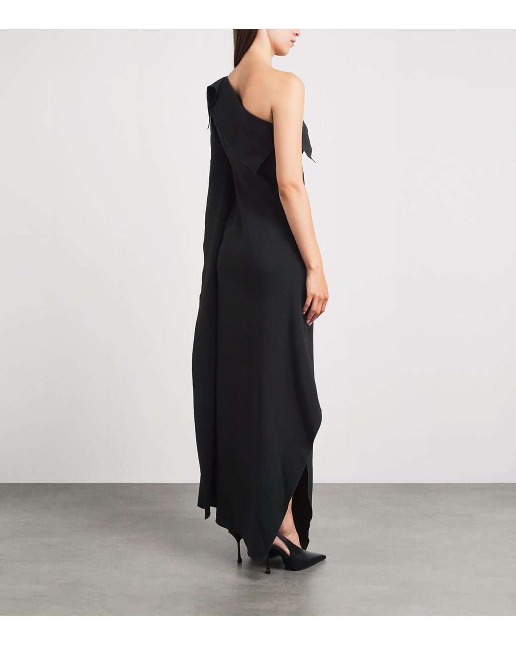 FFORME Black Asymmetric Andie Maxi Dress