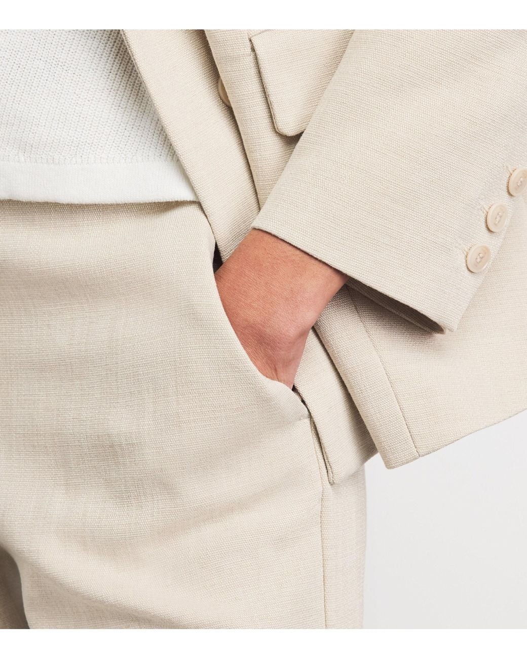 Maje White Wide-Leg Trousers