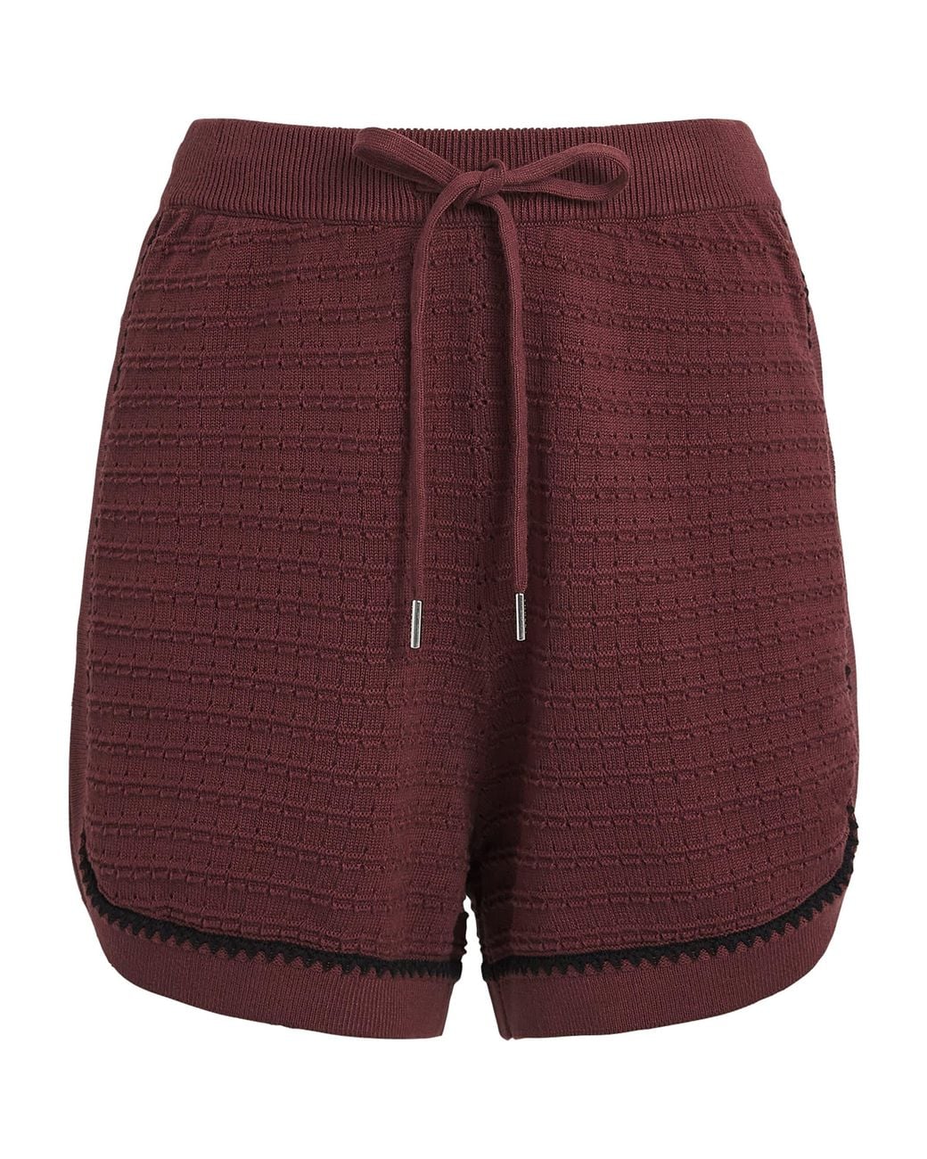 Varley Purple Cotton Knit Morden Shorts
