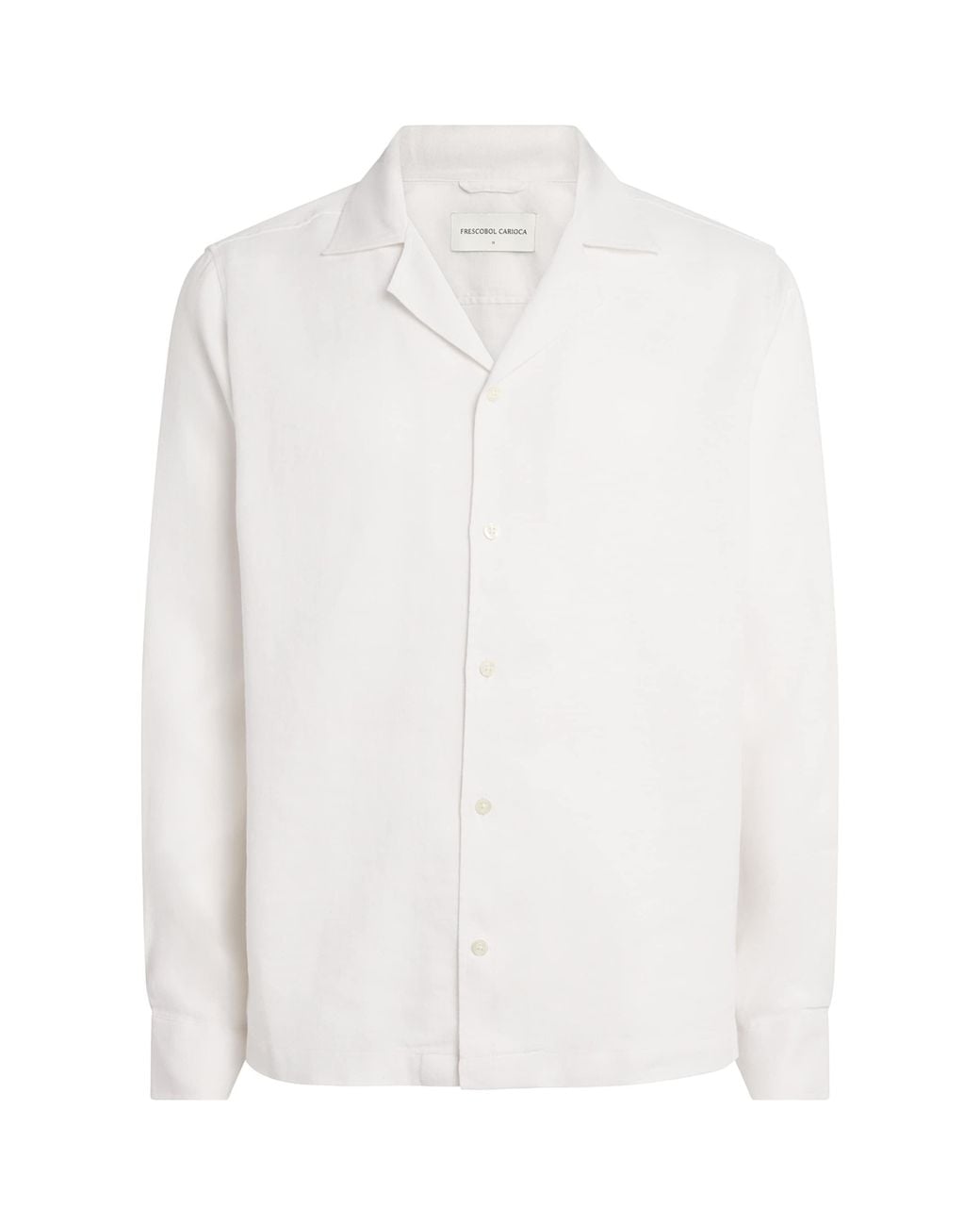 Frescobol Carioca White Cotton-Linen Safra Shirt for men
