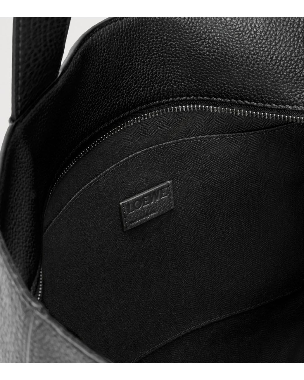 Loewe Black Grained Calfskin Loop Tote Bag for men