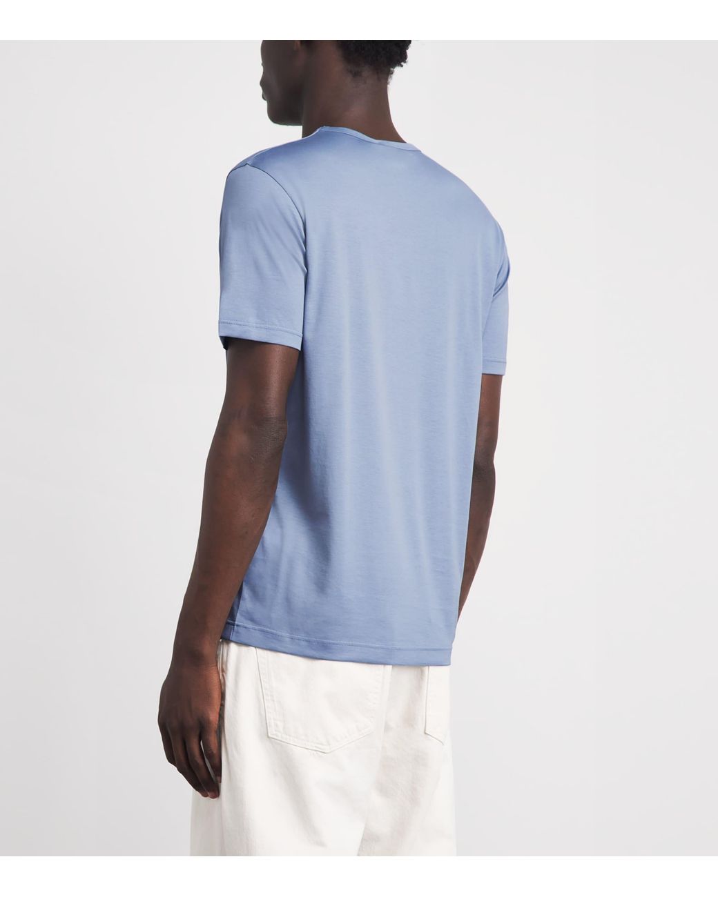 Sunspel Blue Supima Cotton Classic T-Shirt for men