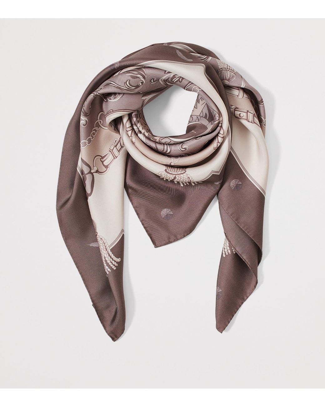 Aspinal Pink Silk Signature Scarf