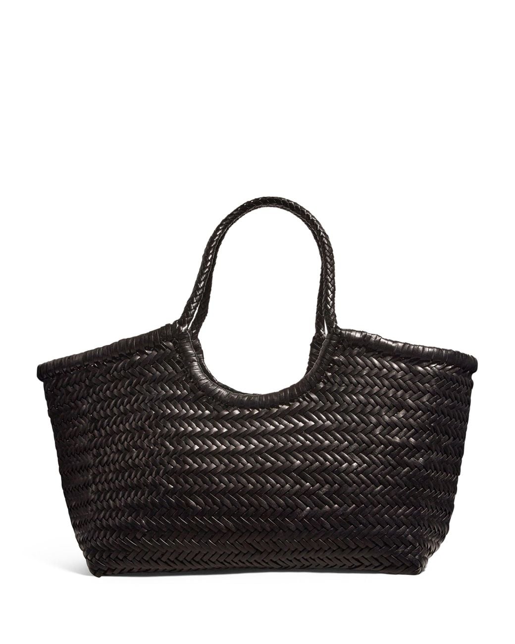 Dragon Diffusion Large Leather Woven Nantucket Tote Bag in Black | Lyst