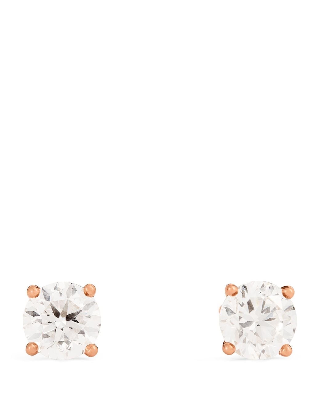 Harrods White And Diamond Stud Earrings
