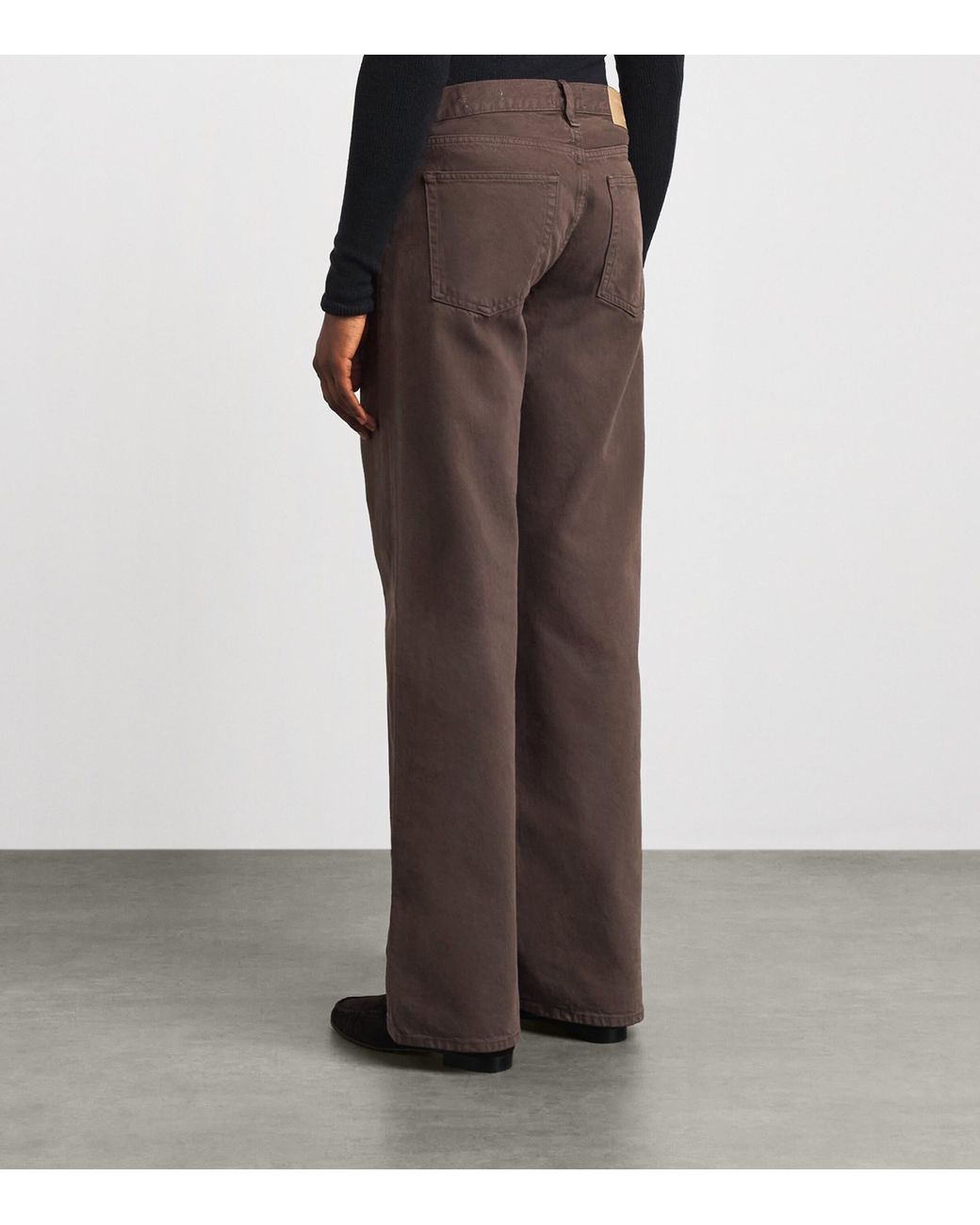 FRAME Brown The Wide-Leg Jeans
