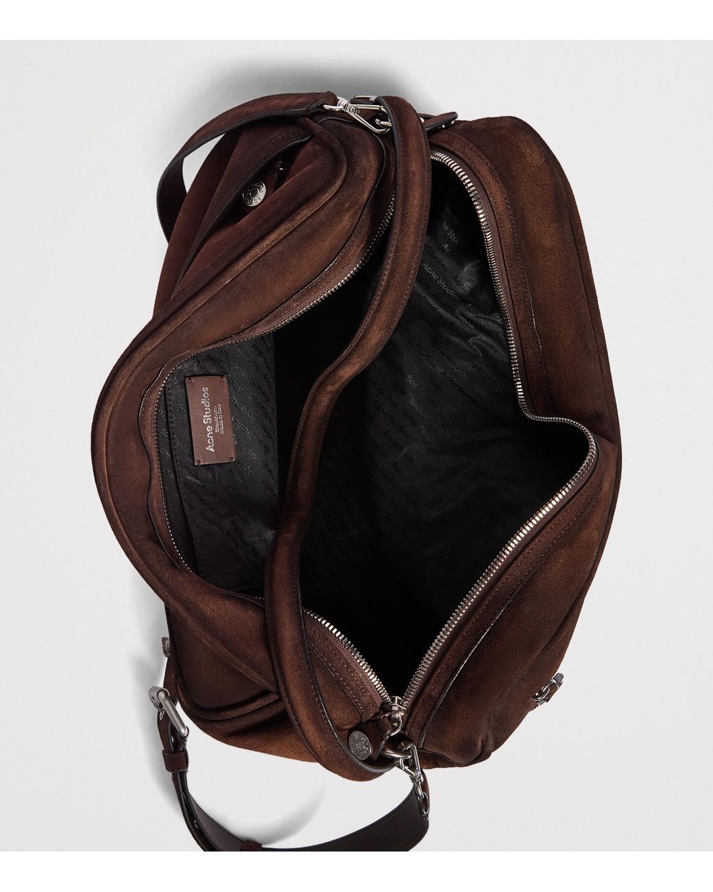 Acne Brown Waxed Leather Camero Party Shoulder Bag