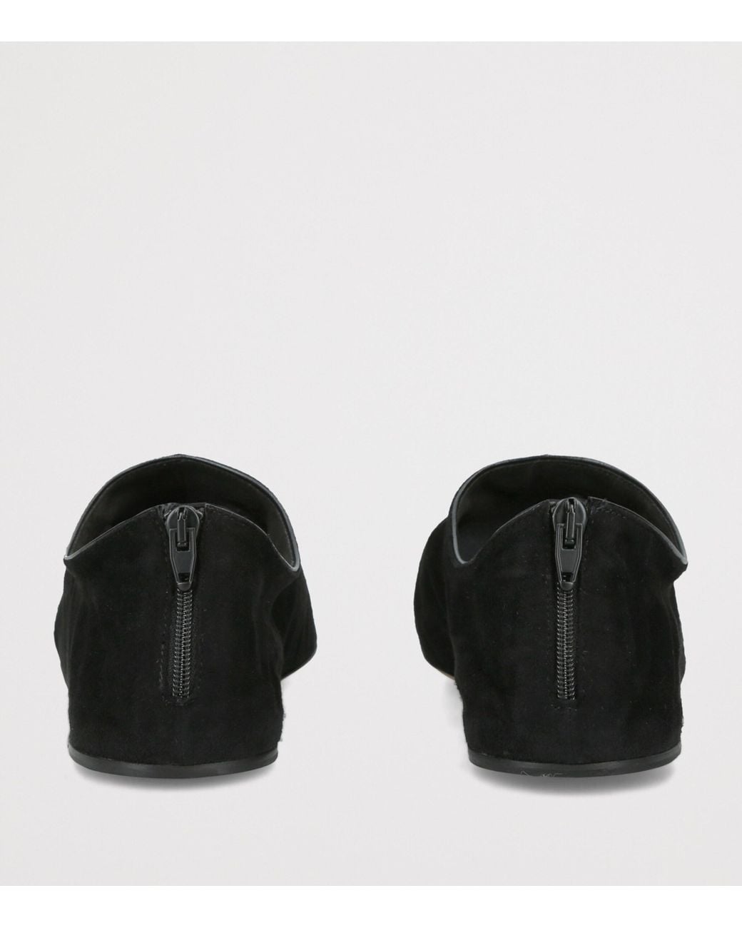 The Row Black Stellene Suede Slippers