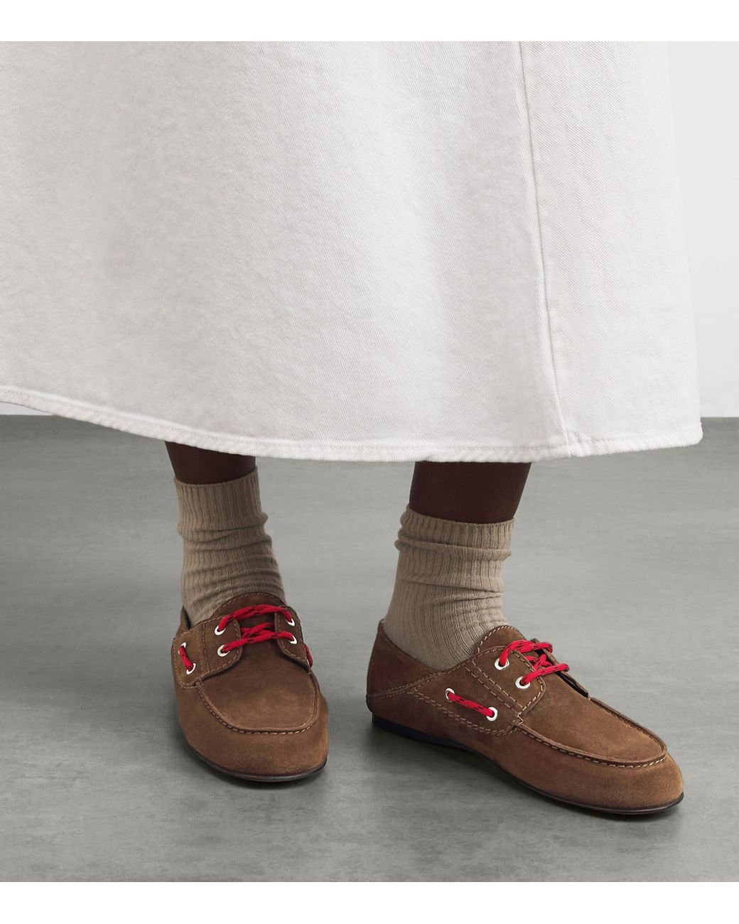Sandro Brown Suede Boat Shoes