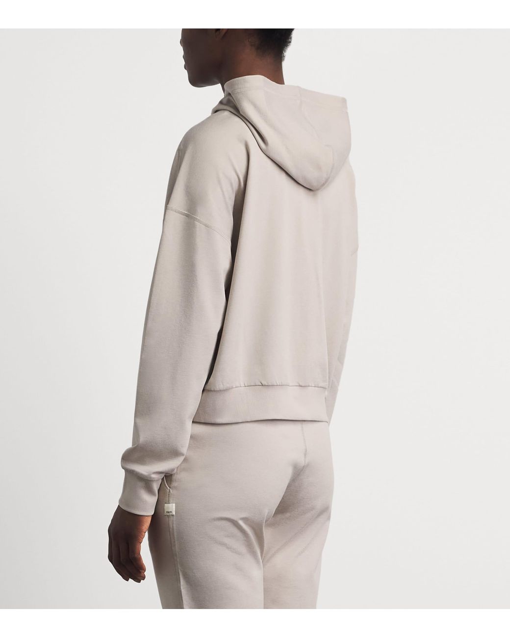 vuori White Modern Halo Zip-Up Hoodie