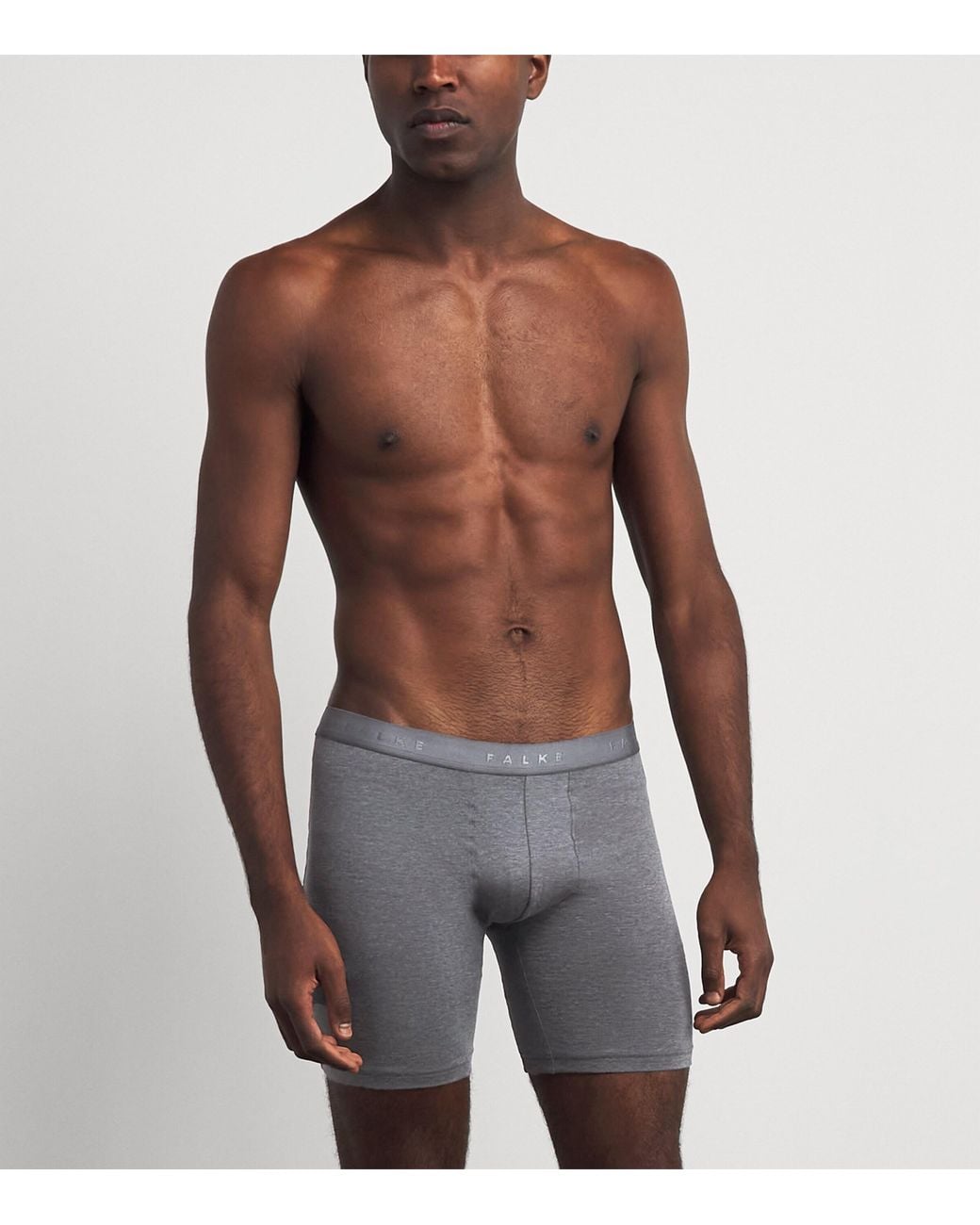 Falke Gray Egyptian Cotton Boxer Briefs for men