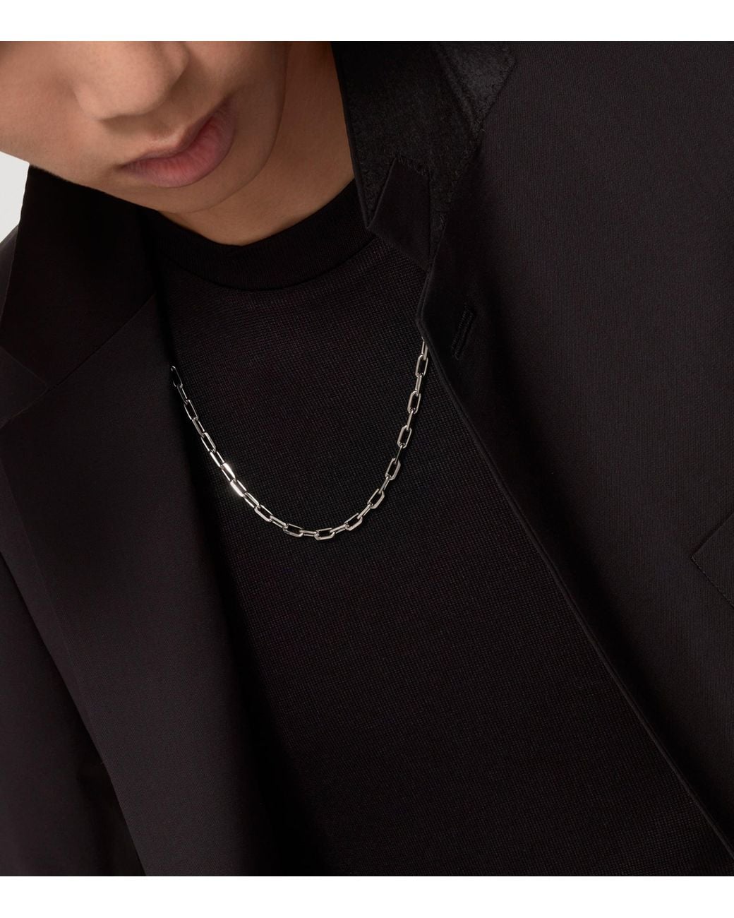 Cartier Metallic Small Santos De Chain Necklace