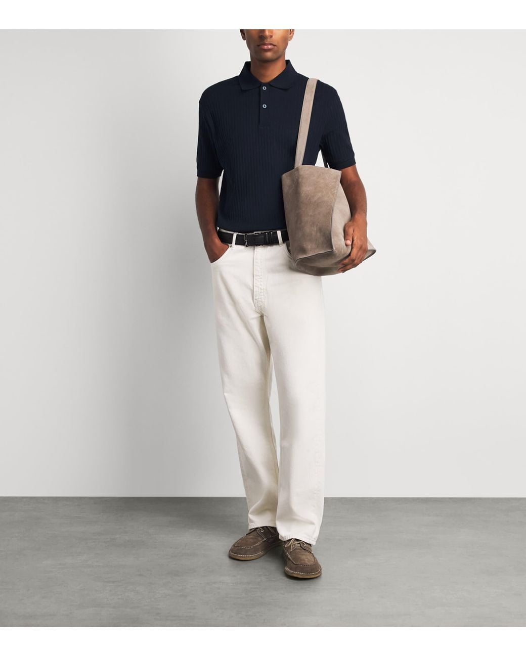 Samsøe & Samsøe Blue Organic Cotton Rib-Kit Sajase Polo Shirt for men