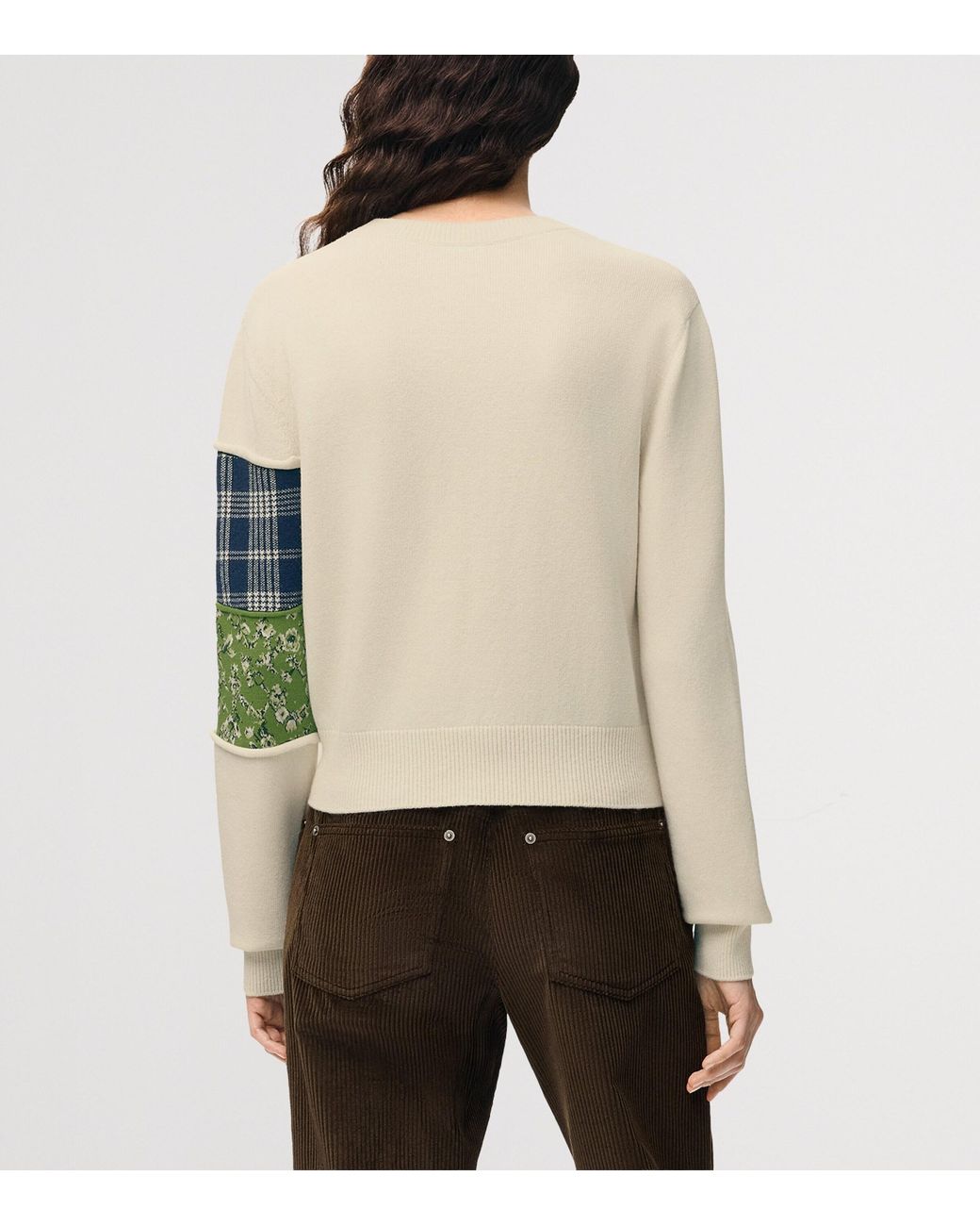 Loewe White X Cosima Von Bonin Wool-Blend Patchwork Sweater